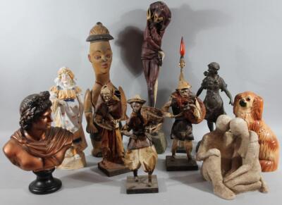 Various figure groups bisque porcelain etc.
