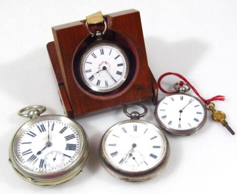 A Victorian silver open face pocket watch