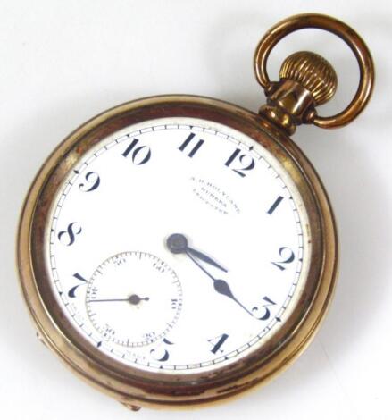 A gold plated pocket watch