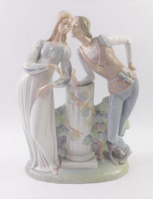 A Lladro porcelain figure of Romeo & Juliet