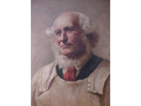 A Lea - Portrait of an old man wearing a smock