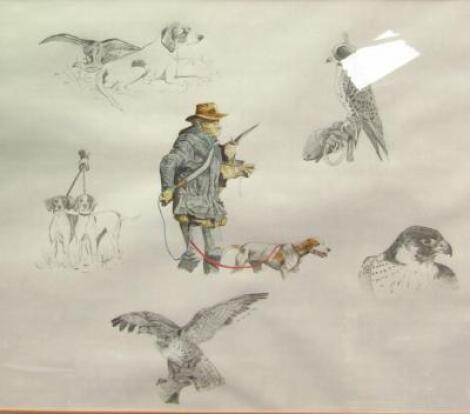 J. Smith (20thC). Falconry studies