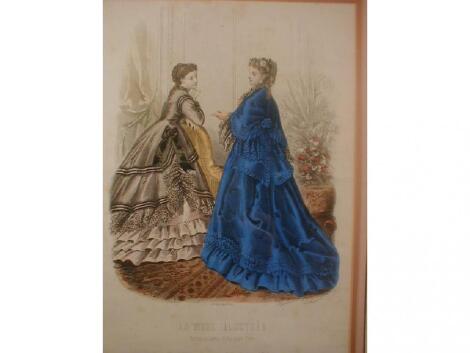 A set of six hand coloured mid Victiorian steel engraved fashion plates