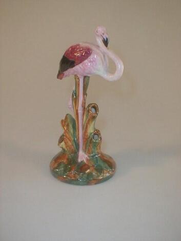 A Royal Worcester Crown ware flamingo vase