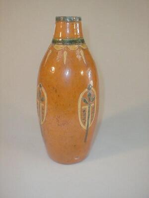 A terracotta ovoid vase