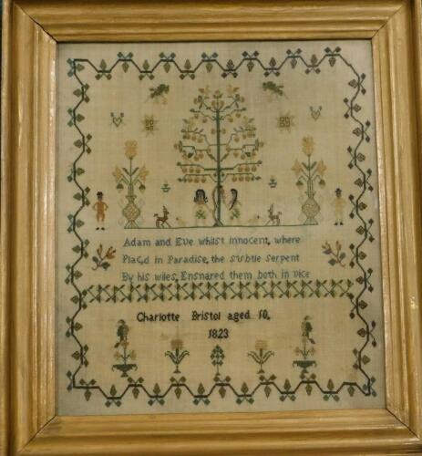 An early 19thC wall work sampler