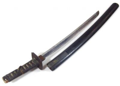 An early 20thC Japanese Samurai Katana short sword - 2