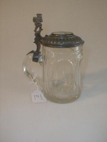 A German cut glass beer stein