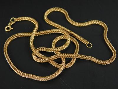 A 9ct gold fancy link necklace