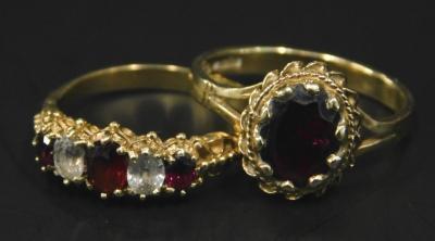 Two 9ct gold dress rings