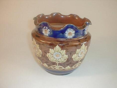 A Royal Doulton stoneware jardiniere