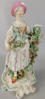 A late 18th/early 19thC Derby porcelain centrepiece base