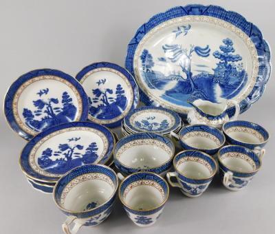 A collection of Booths Real Old Willow pattern ceramics