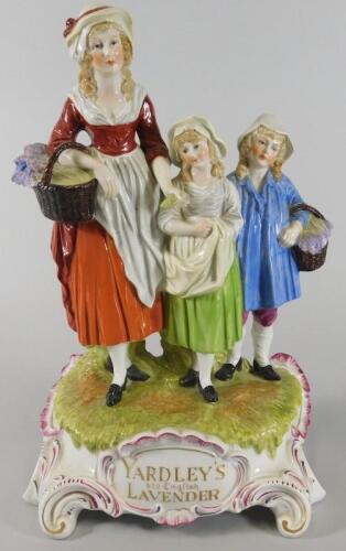 A Dresden porcelain figure group