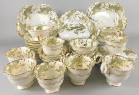 A Victorian porcelain part tea and coffee service