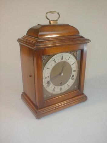 A George III style mahogany cased small bracket clock