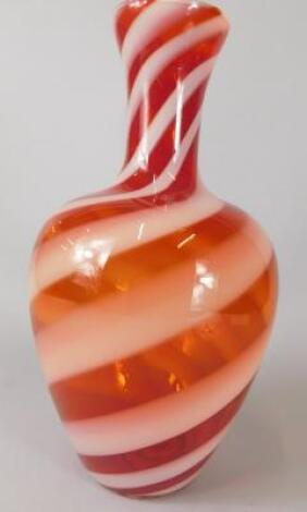 A Murano style Art Glass baluster vase