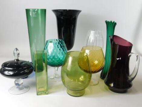 A collection of coloured glass