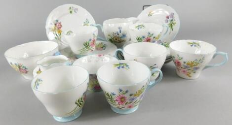 A Shelley Wild Flowers pattern part dinner service