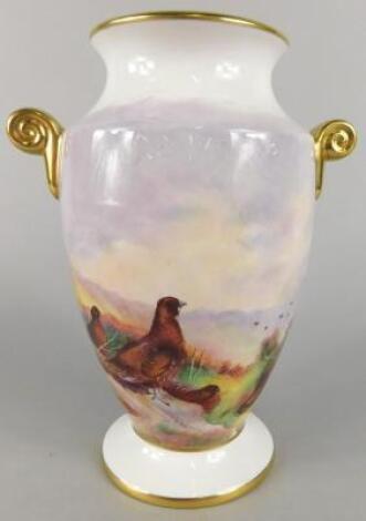 An ERB Worcester porcelain vase