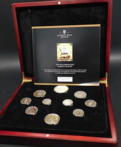 A London Mint Office limited edition 1953 Coronation Majesty coin year set