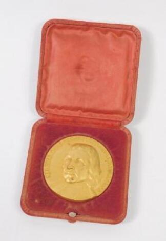 A De La Salle gilt metal medal