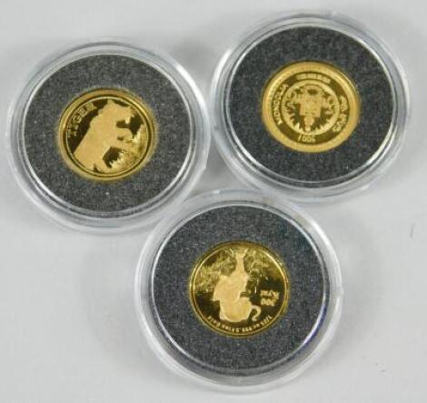 Various gold proof coins