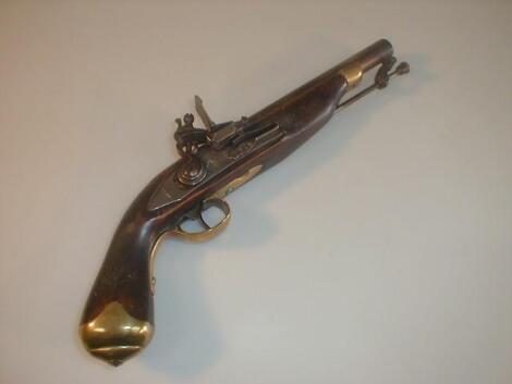 A flintlock dueling pistol