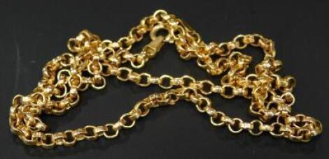 A 9ct gold curb link chain