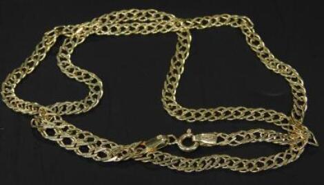 A 9ct gold fancy link chain