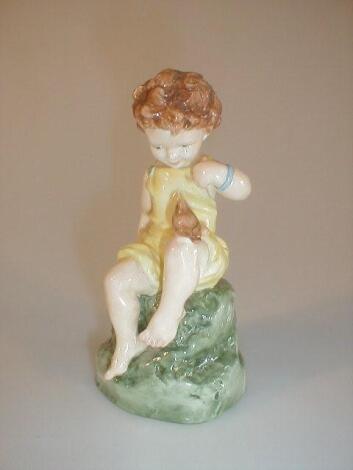 A Royal Worcester Bone China figure 'Friday's child is loving and giving'