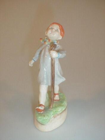 A Royal Worcester bone china figure 'Thursday's child has far to go'