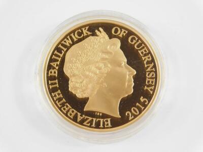 A Guernsey gold proof £5 coin - 2