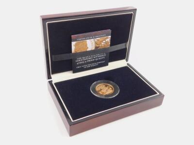 An Elizabeth II gold proof double sovereign 2015