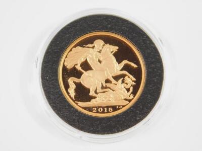 An Elizabeth II gold proof double sovereign 2015 - 2