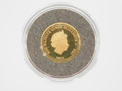 An Elizabeth II Diamond Jubilee gold quarter sovereign 2012 - 3