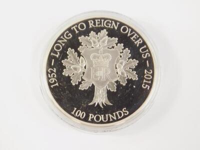 An Elizabeth II silver kilo proof £100 coin - 3