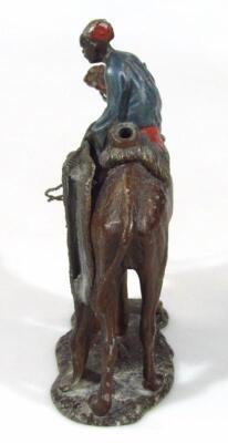 A very late 19thC Austrian cold painted bronze figure group - 2