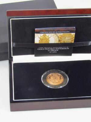 A 1989 double sovereign 22ct gold proof £2 coin - 3