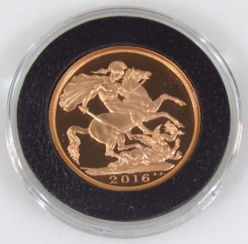 A 2016 22ct gold double sovereign proof £2 coin