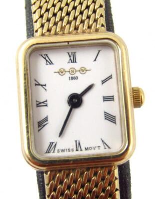 A 9ct gold ladies wristwatch