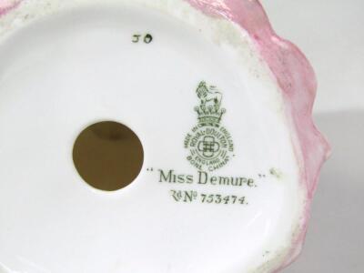 A Royal Doulton figure of Miss Demure - 3