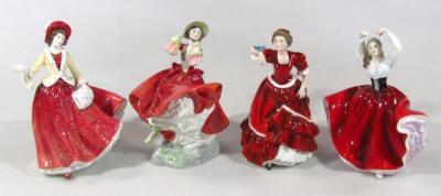 Four various Royal Doulton figures