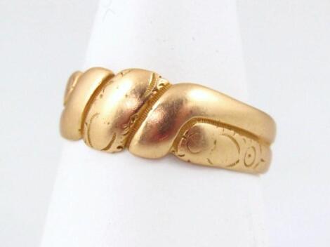 An 18ct gold dress ring