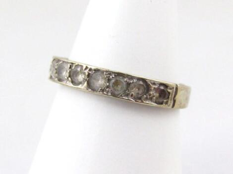 A 9ct white gold dress ring