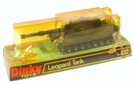 A boxed die-cast Leopard tank