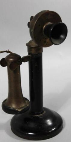 A mid 20thC candlestick telephone