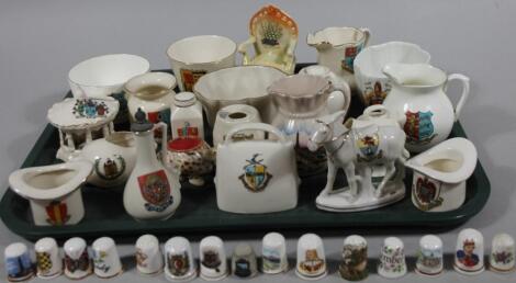 Various souvenir crested china