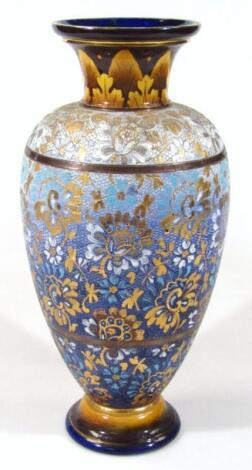 An early 20thC Doulton Slater''s Patent stoneware vase