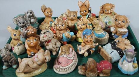 Various Pendelfin and other style rabbit ornaments